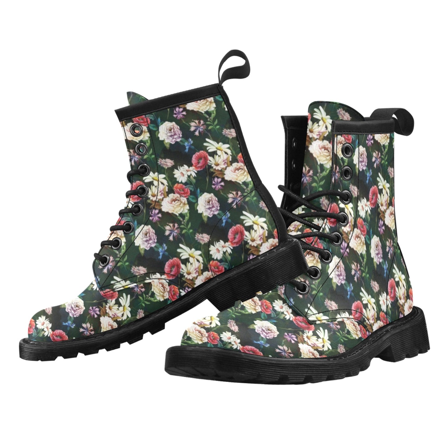 Summer Floral Print Design LKS303 Women's Boots