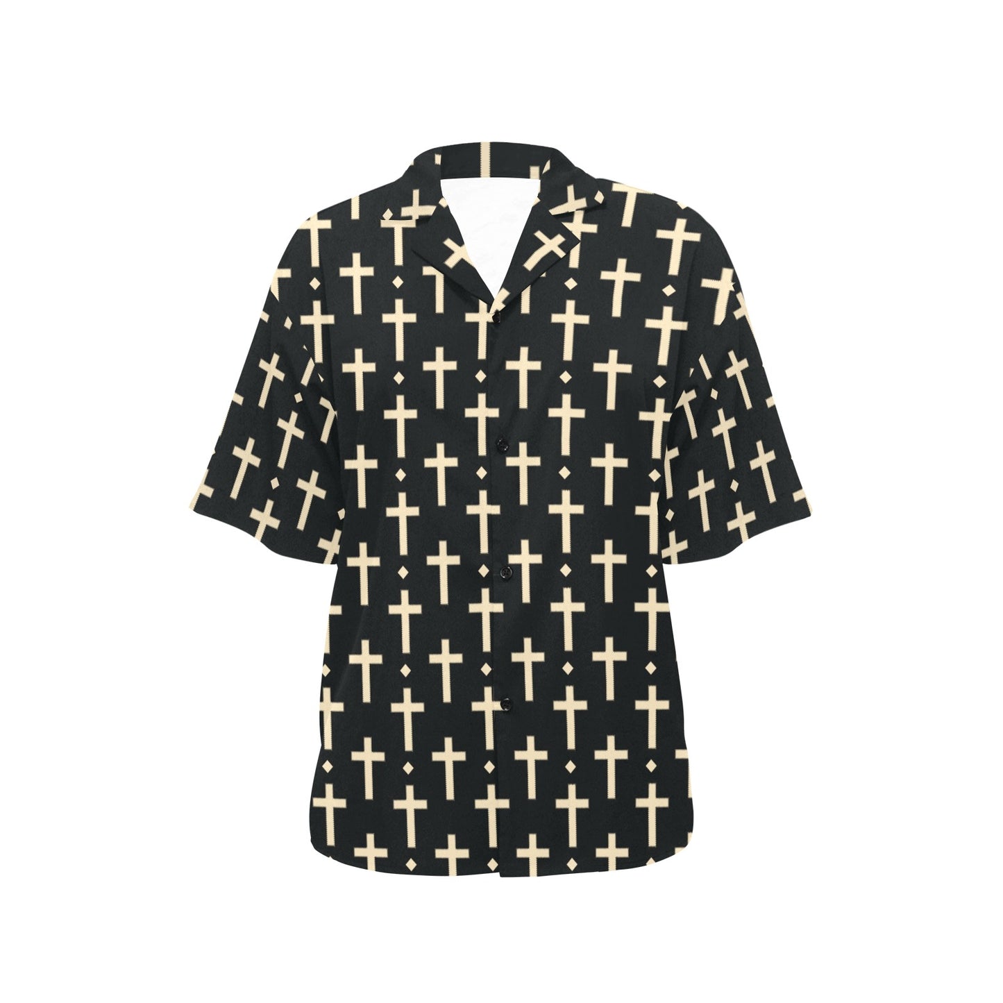 Cross Pattern Print Design 03 Women's Hawaiian Shirt