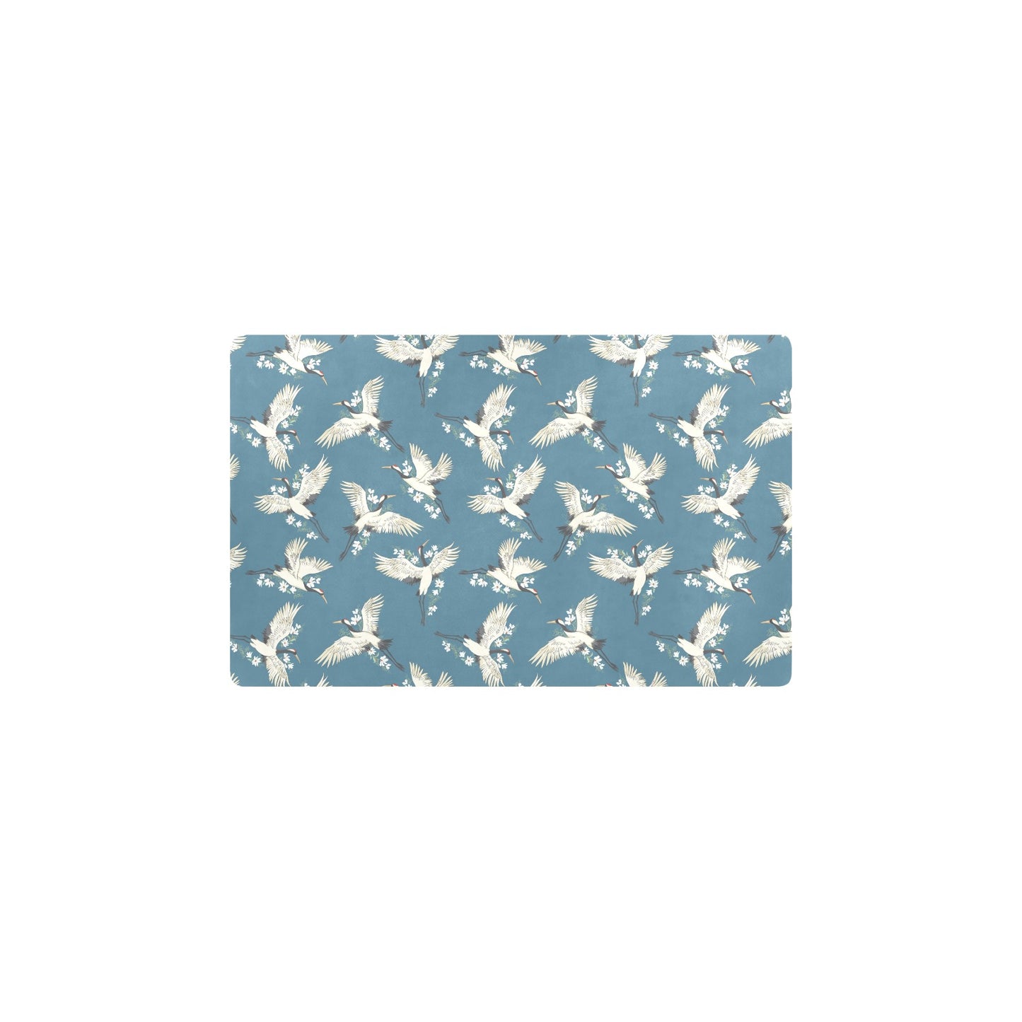 Crane Pattern Print Design 02 Kitchen Mat