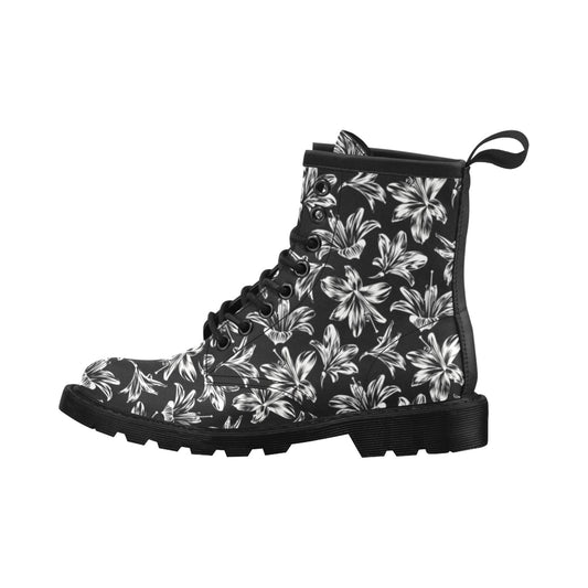 Amaryllis Pattern Print Design AL04 Women's Boots