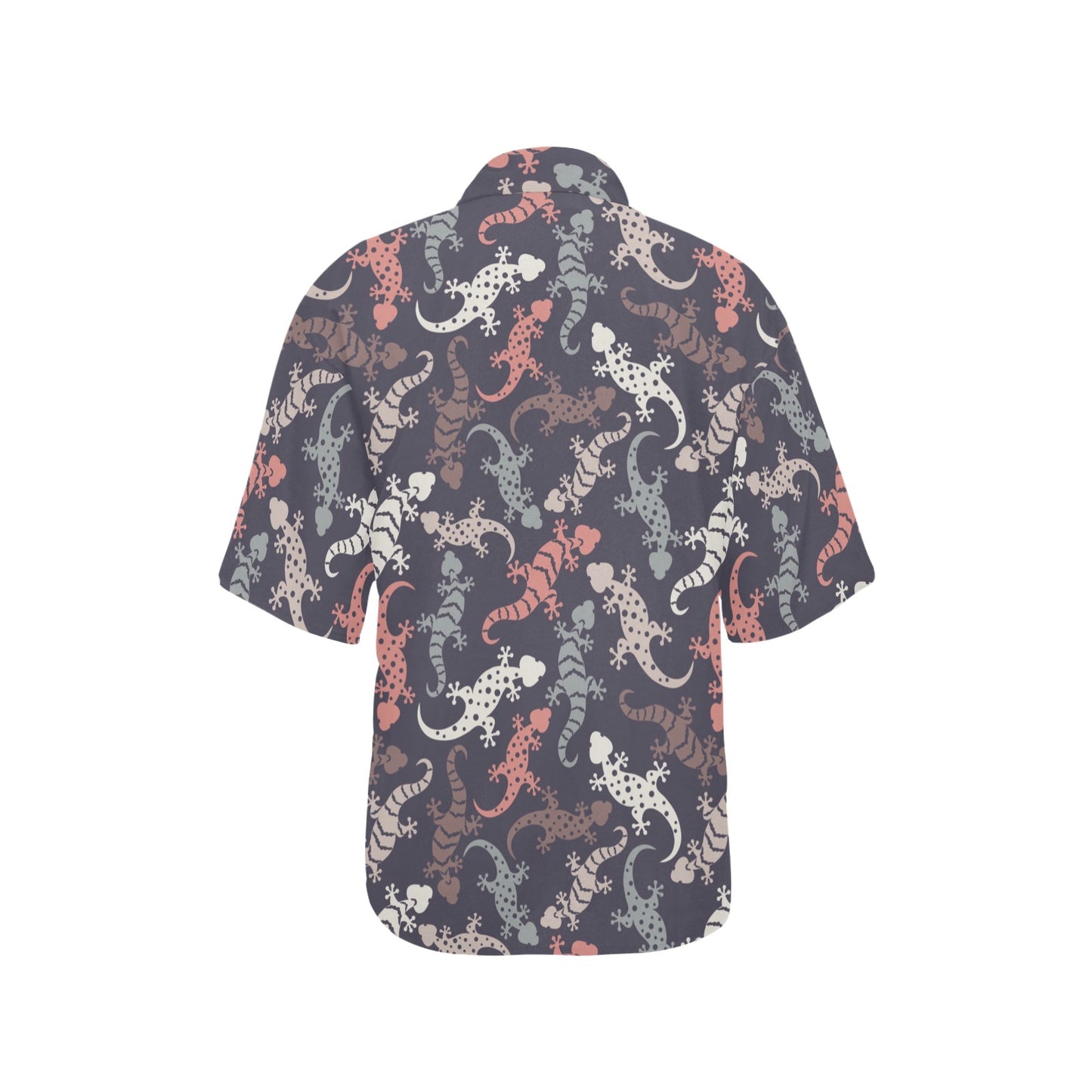 Gecko Pattern Print Design 02 Women's Hawaiian Shirt