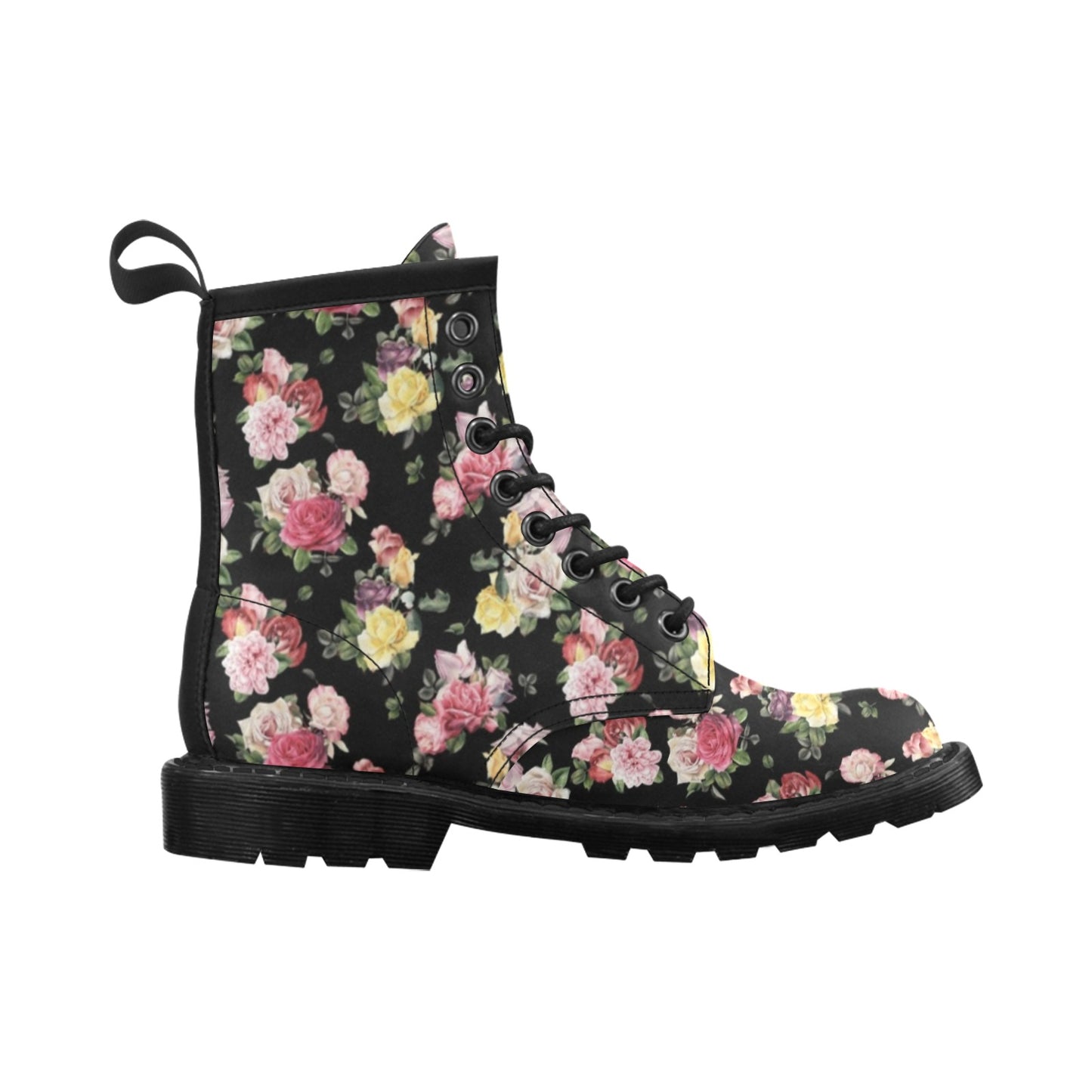 Rose Pattern Print Design RO010 Women's Boots