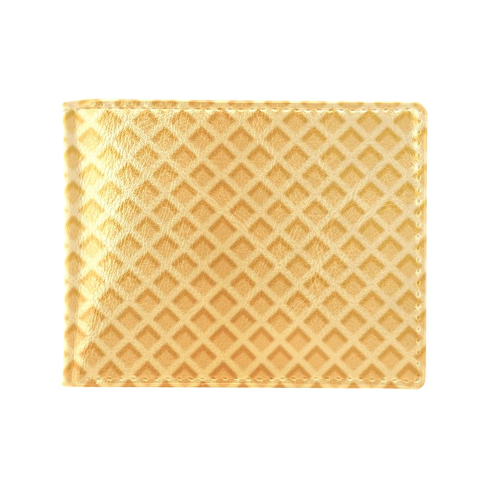 Waffle Texture Print Design LKS302 Men's ID Card Wallet