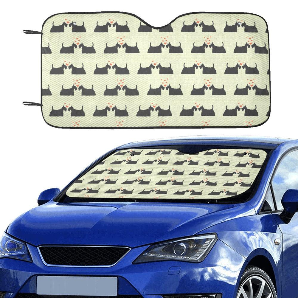 Scottish Terriers Print Design LKS304 Car front Windshield Sun Shade
