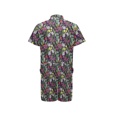 Cactus Pattern Print Design 08 Men's Romper