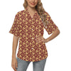 Yin Yang Style Pattern Design Print Women's Hawaiian Shirt