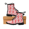 Flower Hawaiian Hibiscus Red Background Print Women's Boots