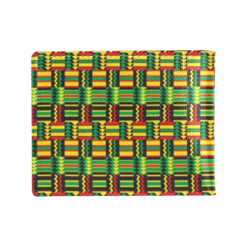 African Zip Zag Print Pattern Men's ID Card Wallet