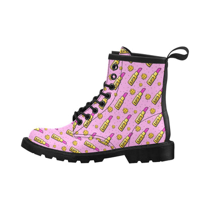 Lipstick Pattern Print Design LT03 Women's Boots