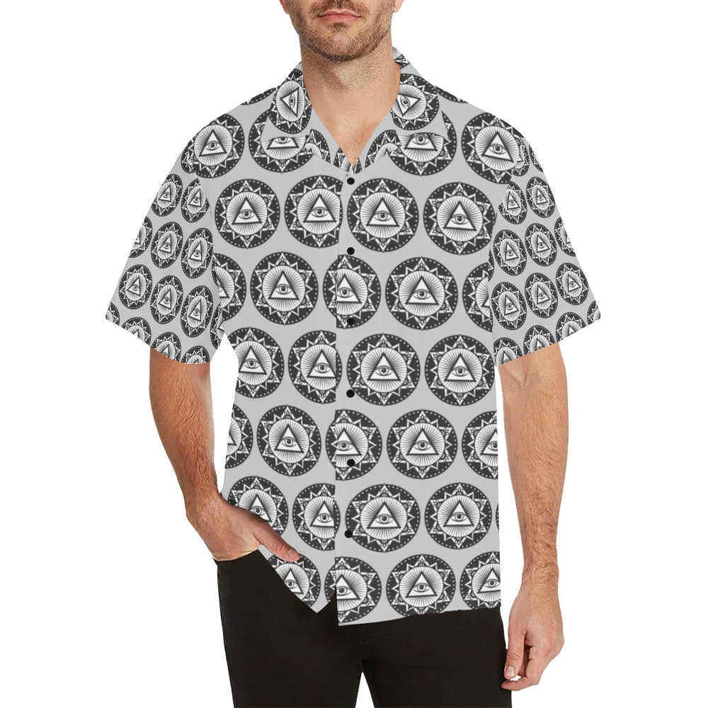 Third Eye Print Design LKS301 Men's Hawaiian Shirt