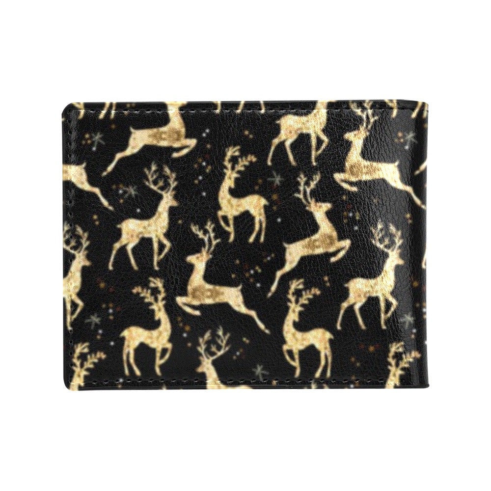 Deer Gold Pattern Men's ID Card Wallet