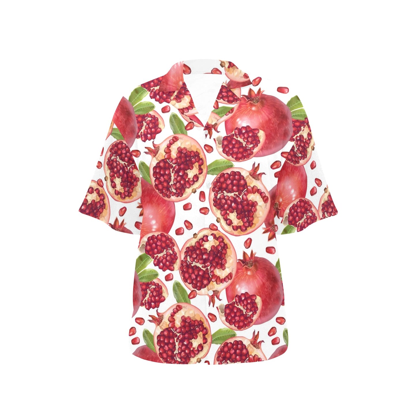 Pomegranate Pattern Print Design PG03 Women's Hawaiian Shirt