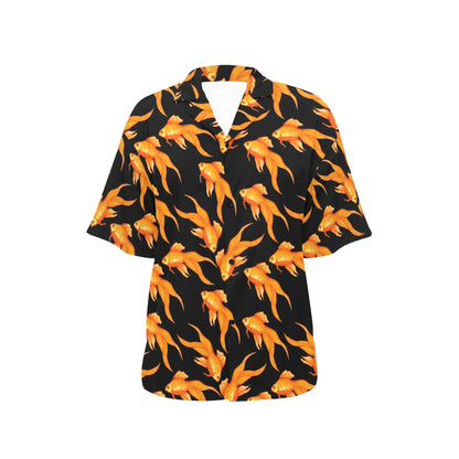 Goldfish Pattern Print Design 03 Women's Hawaiian Shirt