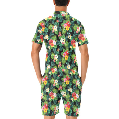 Hibiscus Hawaiian flower tropical Men's Romper