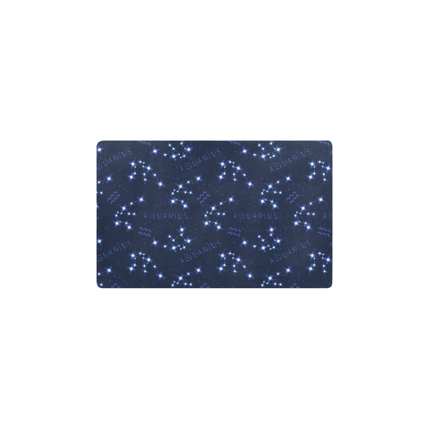 Aquarius Zodiac Pattern Print Design 02 Kitchen Mat