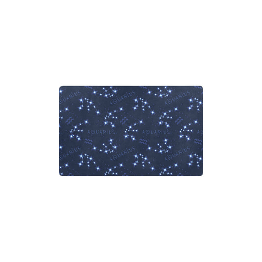 Aquarius Zodiac Pattern Print Design 02 Kitchen Mat