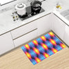 Flame Fire Blue Design Print Kitchen Mat