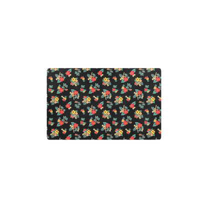 Hawaiian Flower Themed Print Kitchen Mat