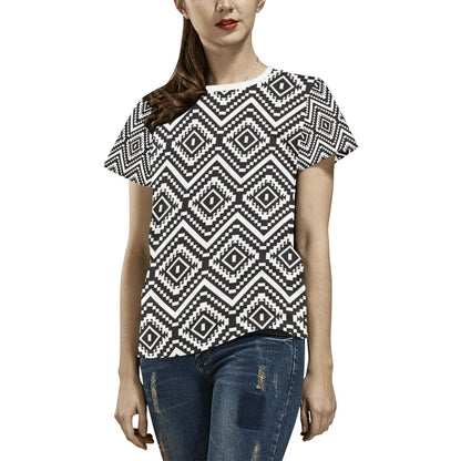 Tribal Pattern Print Design LKS303 Women's  T-shirt