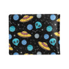 UFO Alien Print Design LKS306 Men's ID Card Wallet