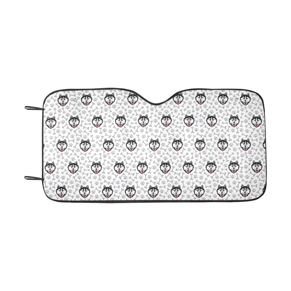 Siberian Huskies Print Design LKS305 Car front Windshield Sun Shade