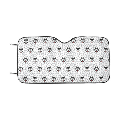 Siberian Huskies Print Design LKS305 Car front Windshield Sun Shade