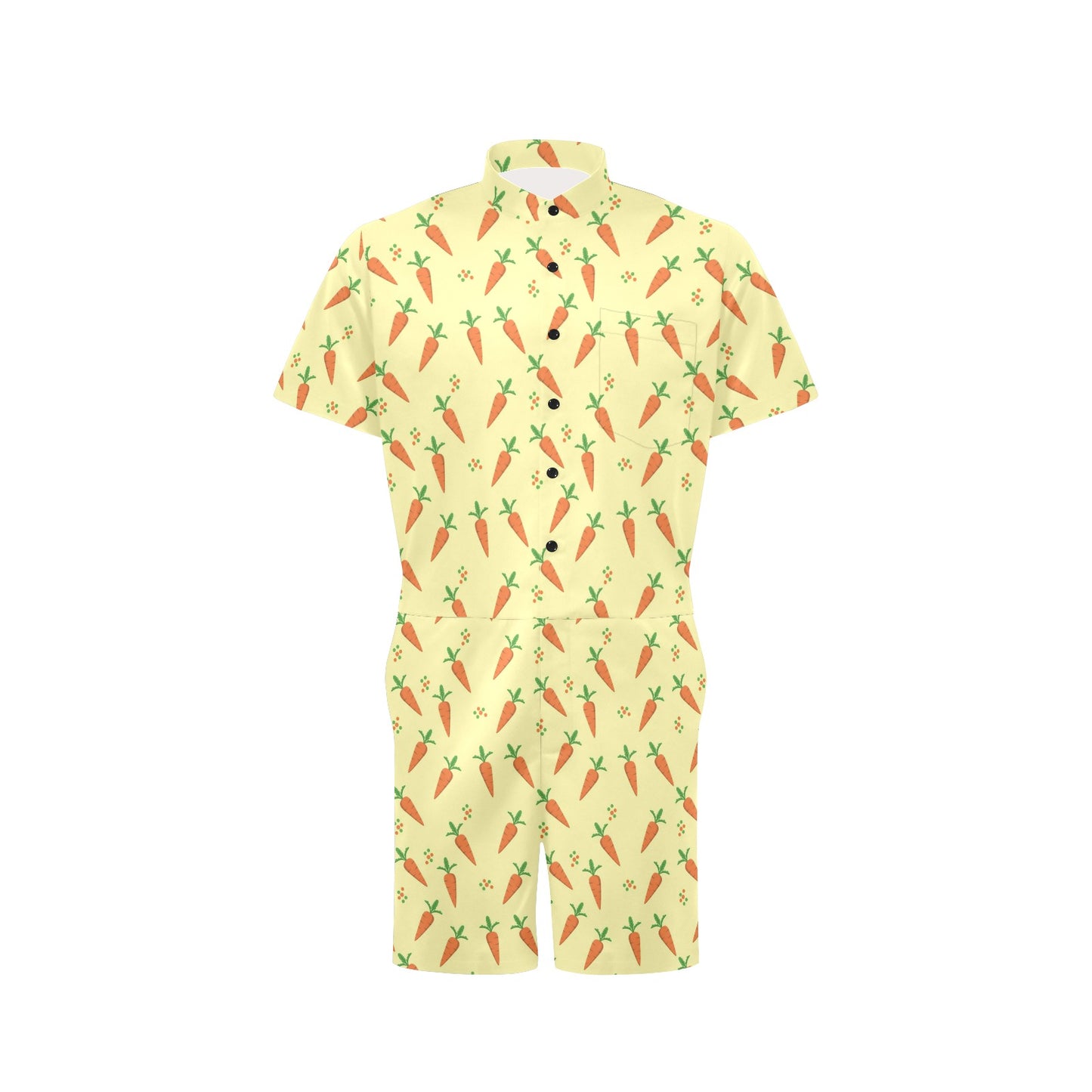 Carrot Pattern Print Design 04 Men's Romper