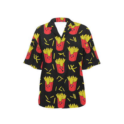 French Fried Pattern Print Design 03 Women's Hawaiian Shirt