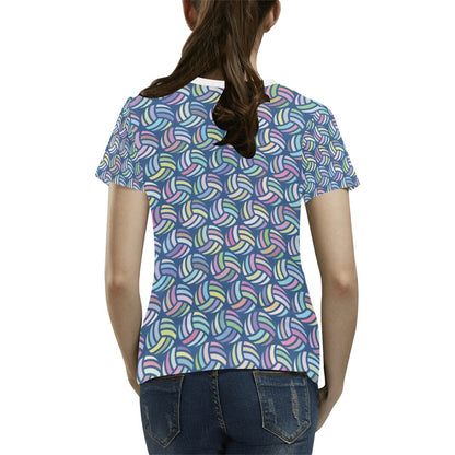 Volleyball Print Design LKS301 Women's  T-shirt