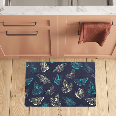 Monarch Butterfly Pattern Print Design 01 Kitchen Mat