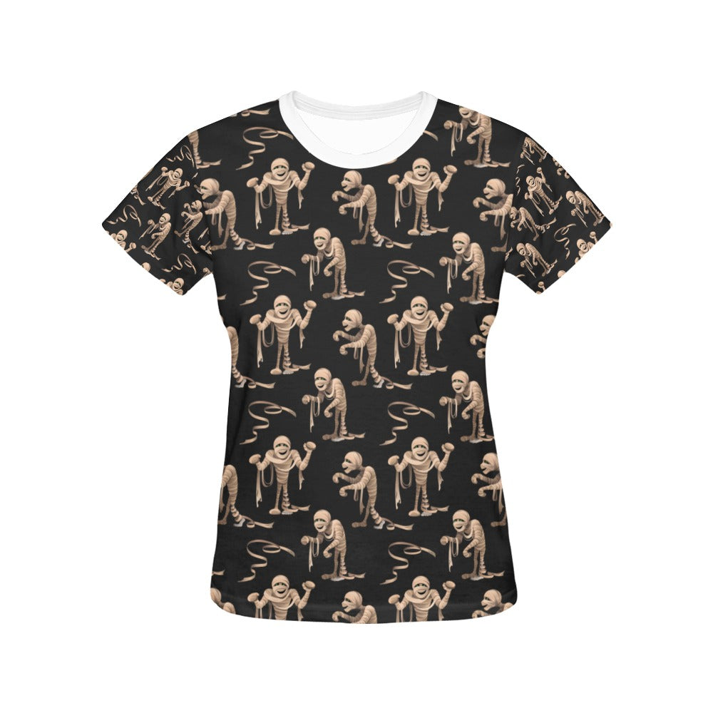 Mummy Print Design LKS302 Women's  T-shirt