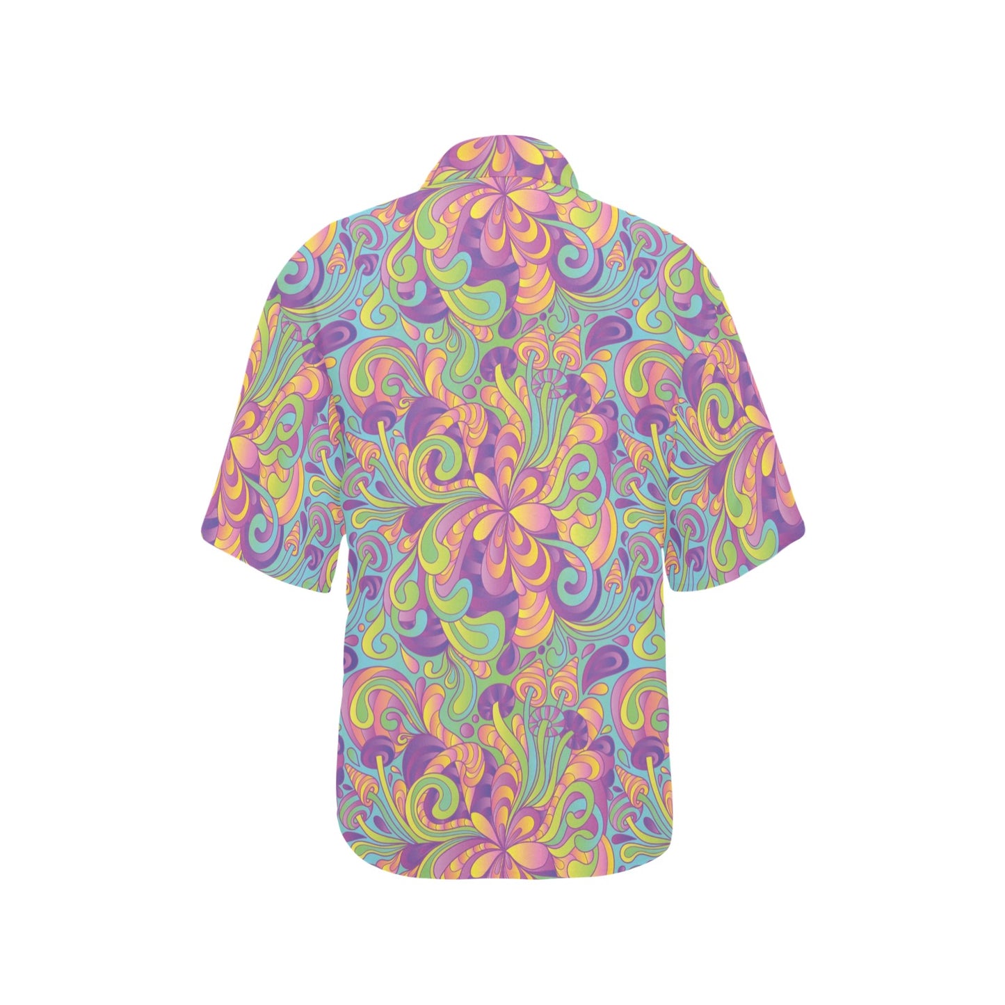 Psychedelic Mushroom Pattern Print Design A05 Women's Hawaiian Shirt