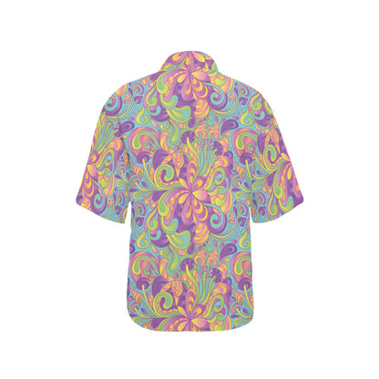 Psychedelic Mushroom Pattern Print Design A05 Women's Hawaiian Shirt