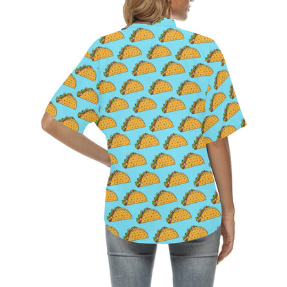 Taco Pattern Print Design TC03 Women's Hawaiian Shirt