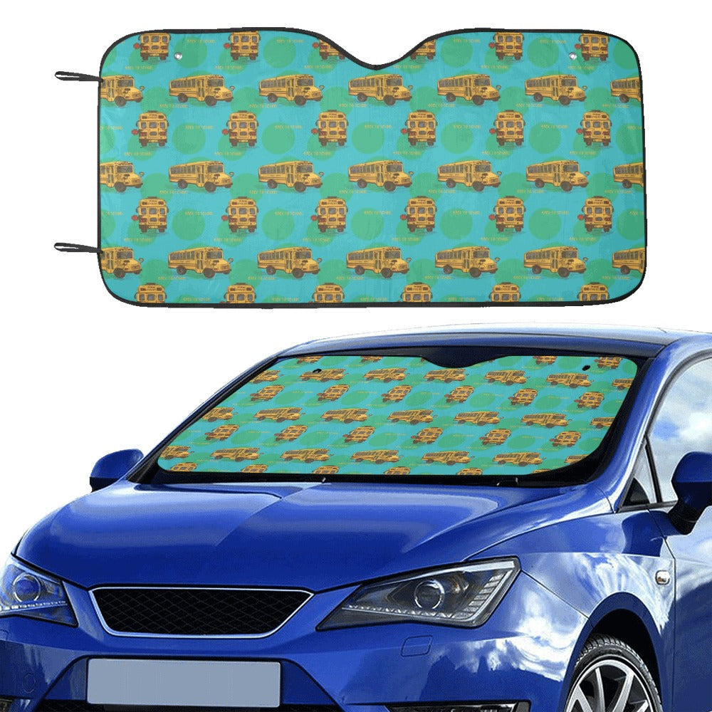 School Bus Print Design LKS308 Car front Windshield Sun Shade