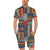 Kente Pattern Print Design 02 Men's Romper