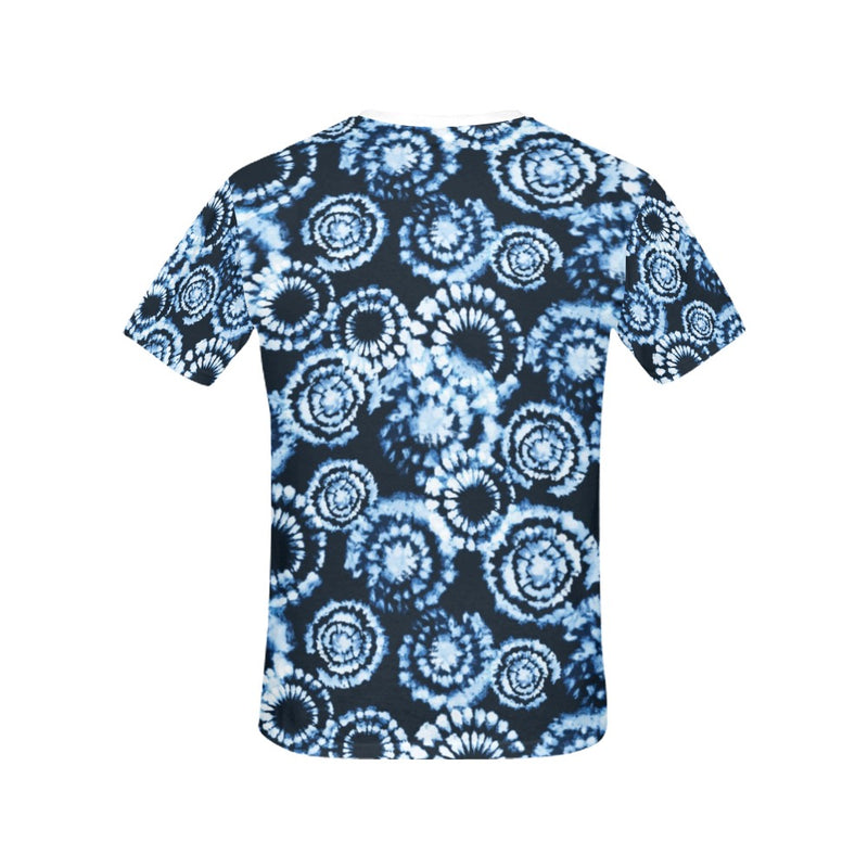 Tie Dye Dark Blue Print Design LKS306 Women's  T-shirt