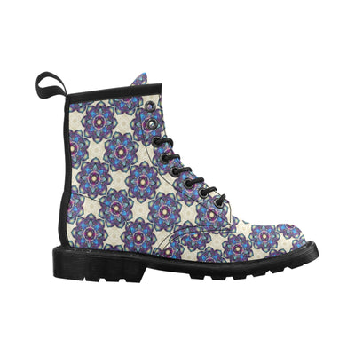 lotus Boho Pattern Print Design LO08 Women's Boots