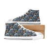 Underwater Dolphin Print Design LKS304 High Top Women's White Shoes