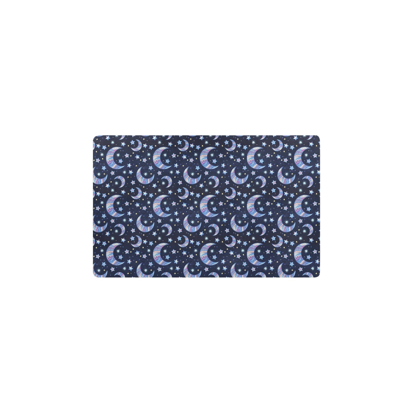 Celestial Moon Pattern Print Design 03 Kitchen Mat
