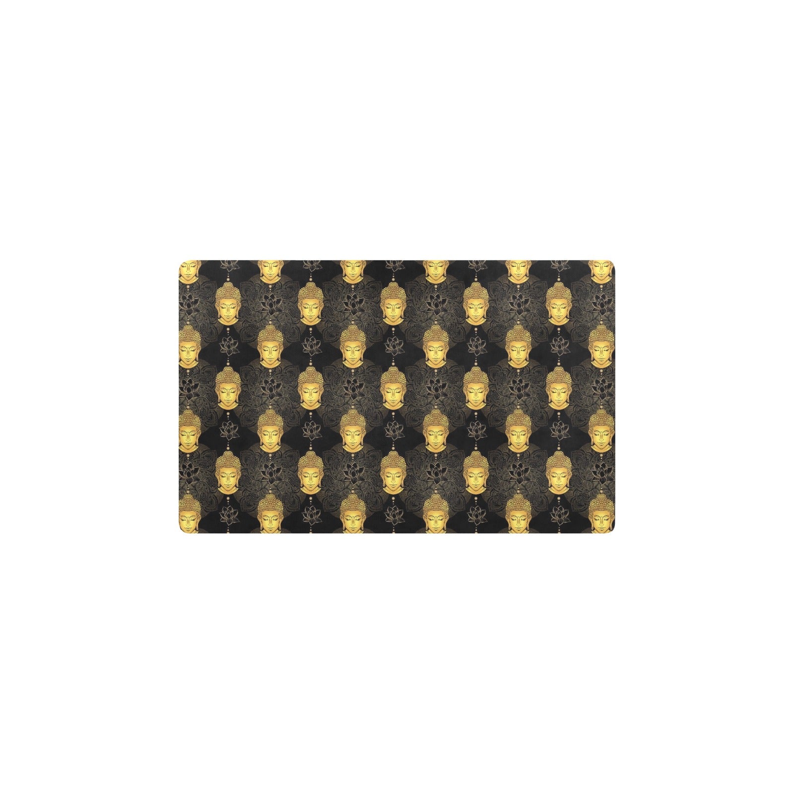 Buddha Pattern Print Design 04 Kitchen Mat