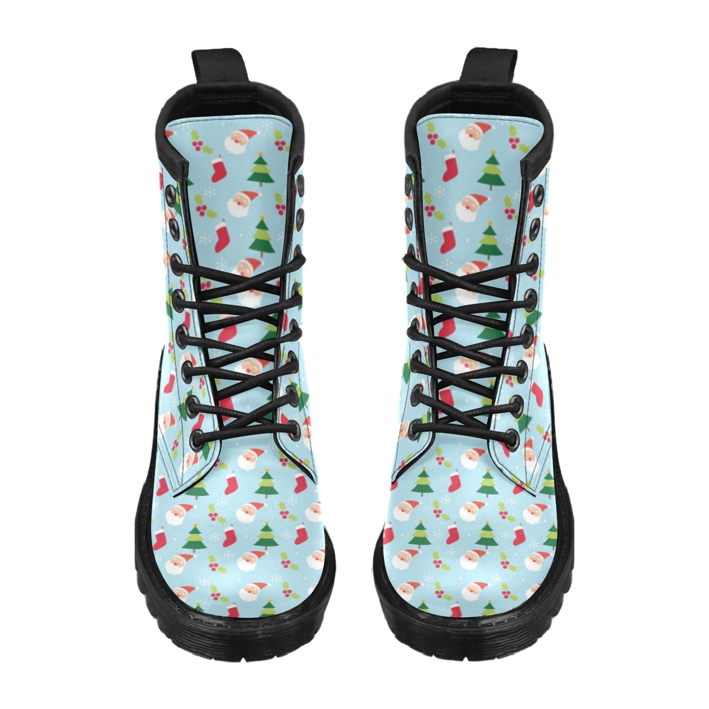 Santa Themed Print Design LKS301 Women's Boots