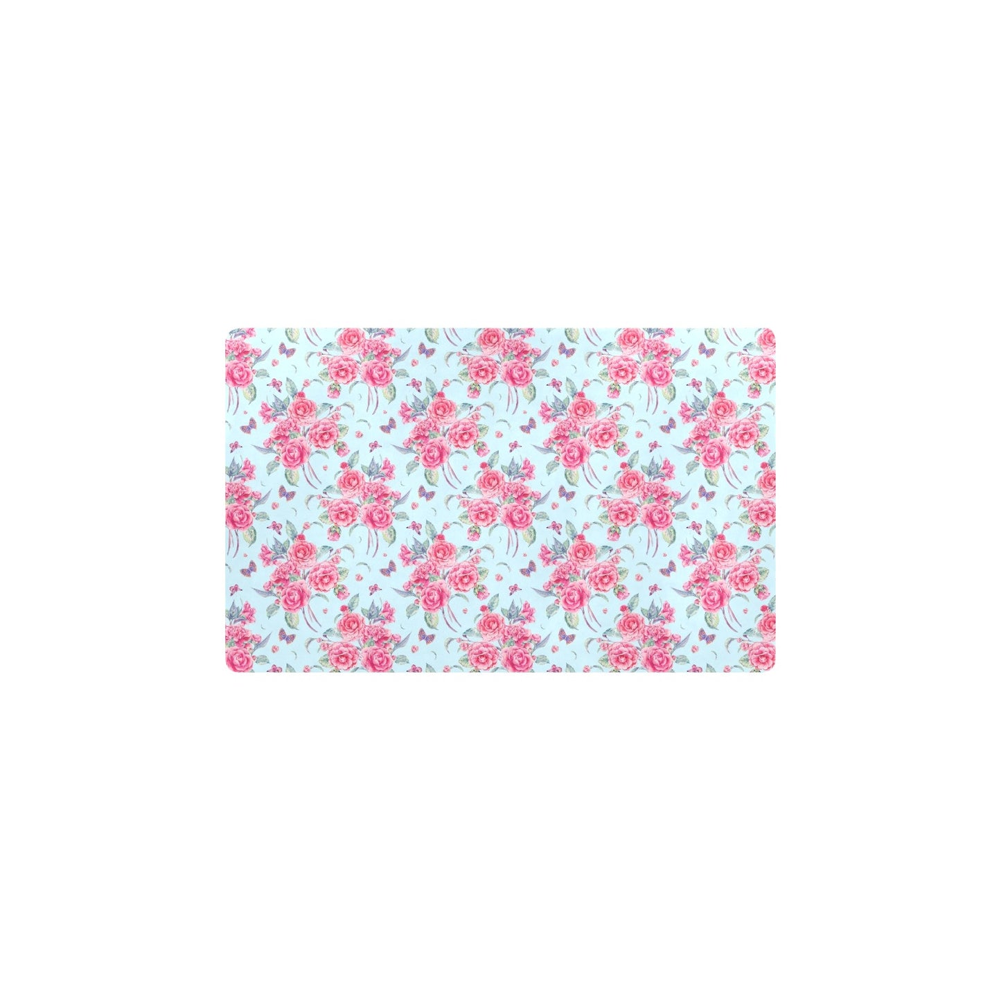 Camellia Pattern Print Design 01 Kitchen Mat