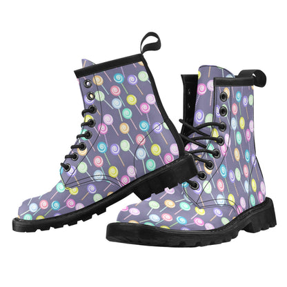 Lollipop Pattern Print Design LL03 Women's Boots