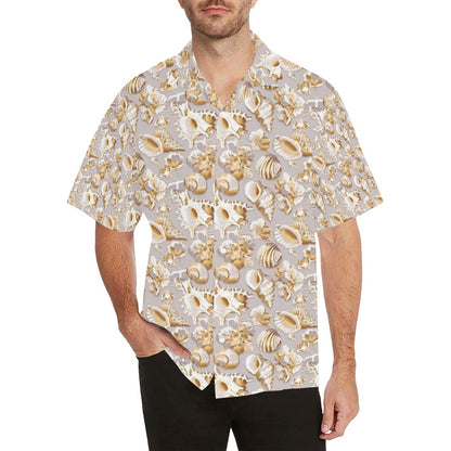 Seashell Print Design LKS309 Men's Hawaiian Shirt