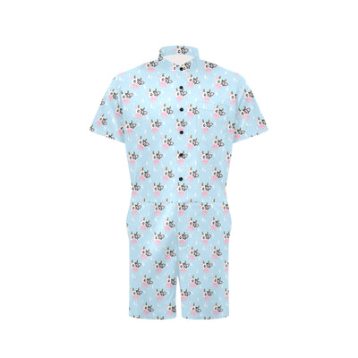 Cow Pattern Print Design 07 Men's Romper