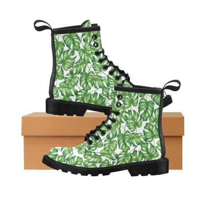Palm Leaves Pattern Print Design PL08 Women's Boots