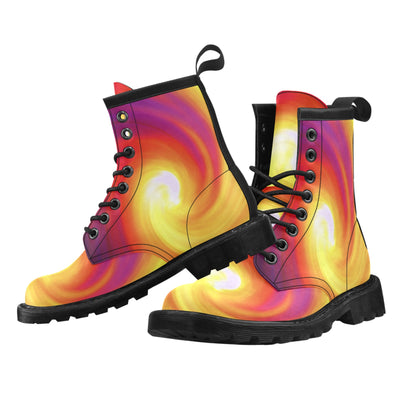 Vortex Twist Swirl Flame Themed Women's Boots