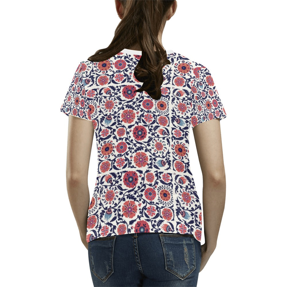 Suzani Print Design LKS304 Women's  T-shirt