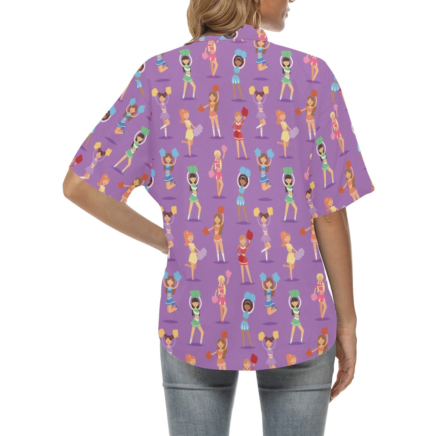 Cheerleader Pattern Print Design 02 Women's Hawaiian Shirt